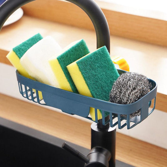 Adjustable Sink Drain Rack Sponge Storage