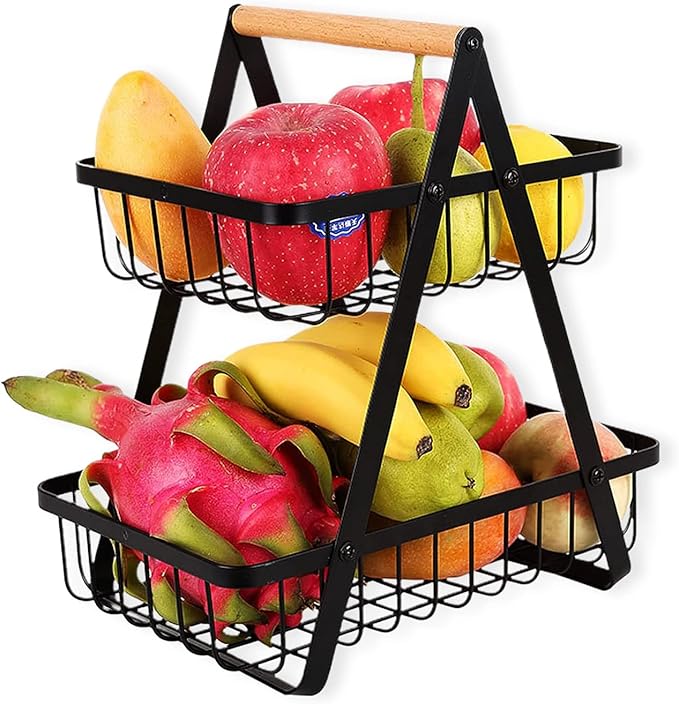 2-Tier Fruit Basket Stand