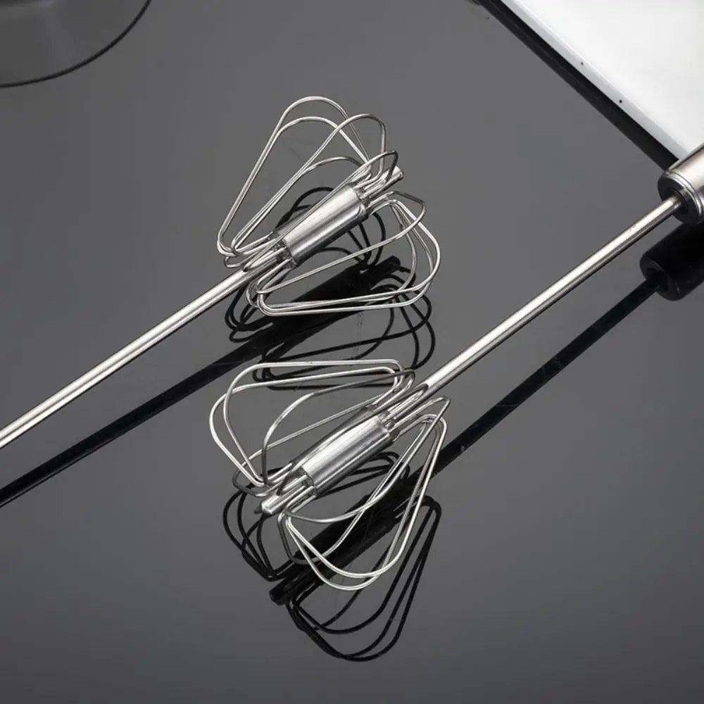 Stainless Steel Rotary Whisk Semi-Automatic Mixer Manual Whisk Household Cream Eggs Baking Gadgets