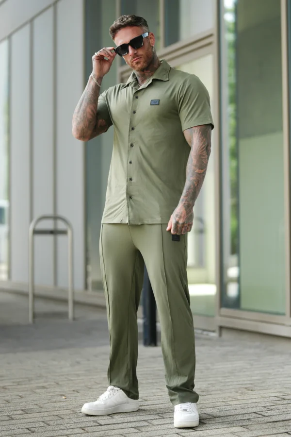 Spandex Button Up Set