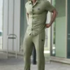 Spandex Button Up Set