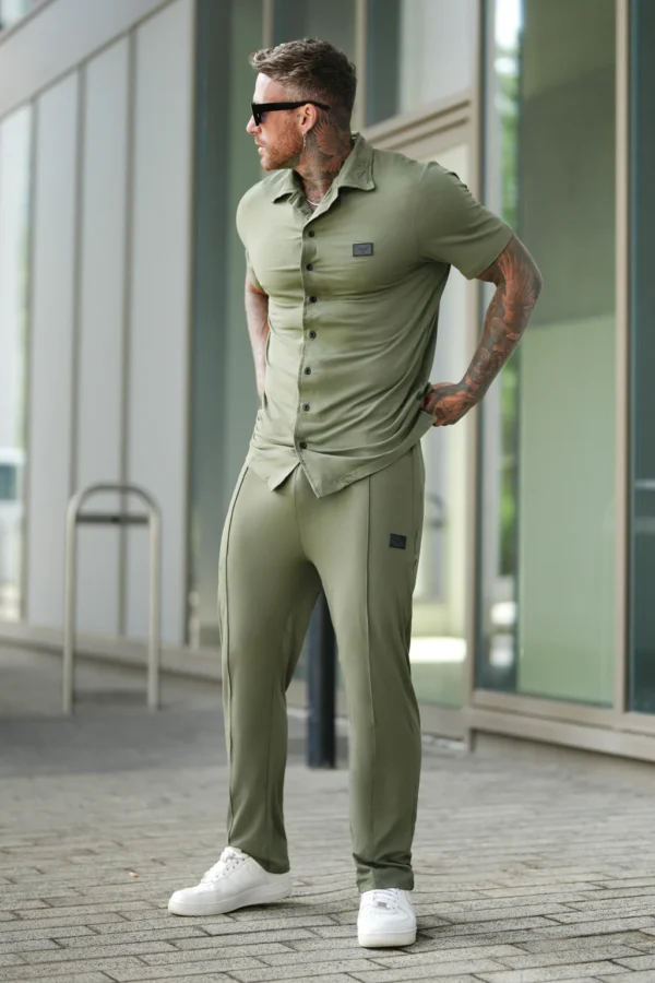 Spandex Button Up Set