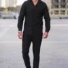 Black Essential Button Up Set